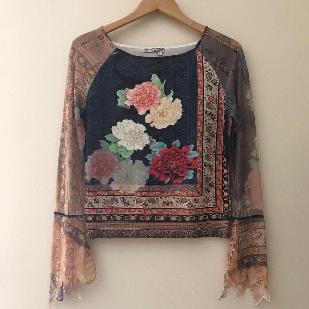 Floral Print Long Sleeve Top